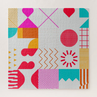 Puzzle Fondo geométrico moderno de los años 80-90