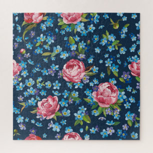 Puzzle Fondo retro elegante de los peones rosados