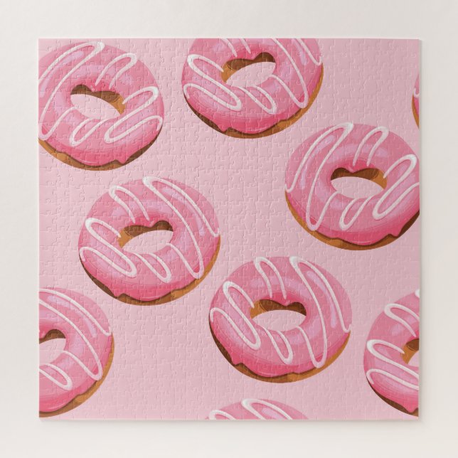 Puzzle Fondo transparente de donuts acristalados (Vertical)