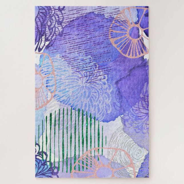 Puzzle Fondo Y Purpurina De Las Acuarelas