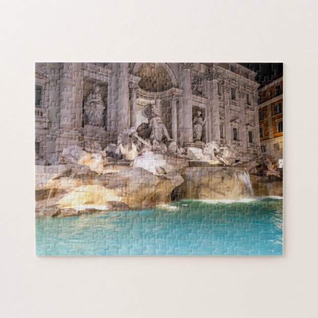 Puzzle Fontana de Trevi por la noche - Roma, Italia (Horizontal)