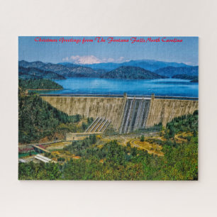 Puzzle Fontana Falls Carolina del Norte. Saludos de Navid