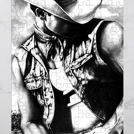 PUZZLE FOR MEN 11x14 COWBOY in Beautiful Gift Box