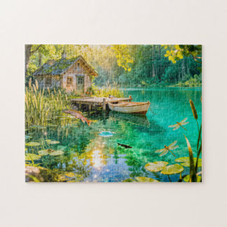 Puzzle Forest Stream Cottage with Ducks, piere and Dock A