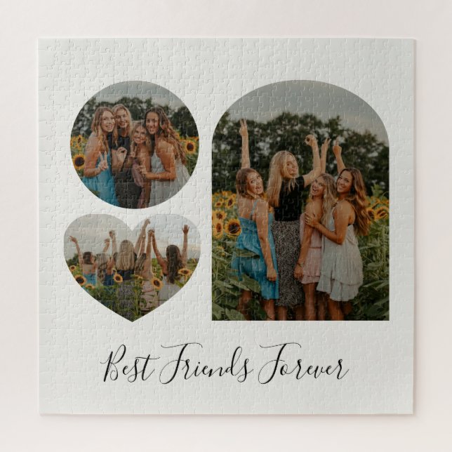 Puzzle Forma de foto Personalizado de los mejores amigos  (Vertical)