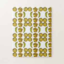 Puzzle Forma de peinado Gemstone Art Amarillo