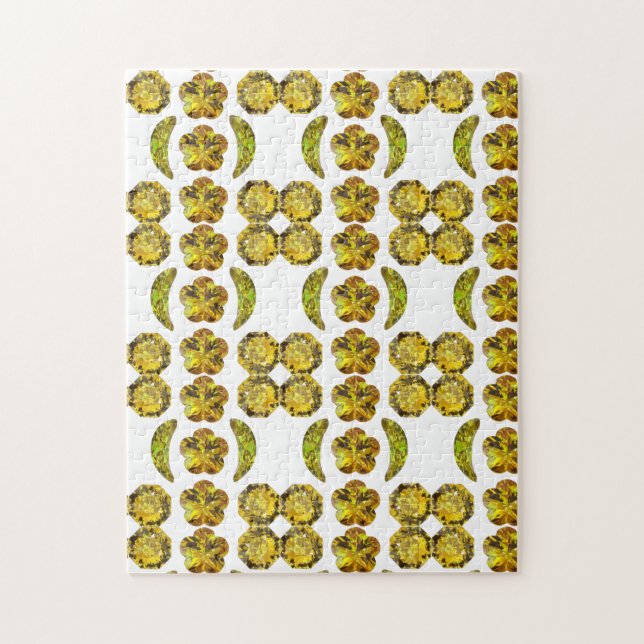 Puzzle Forma de peinado Gemstone Art Amarillo (Vertical)