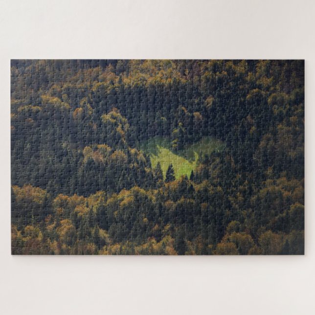 Puzzle Forma del corazón en un bosque en Eslovenia (Horizontal)