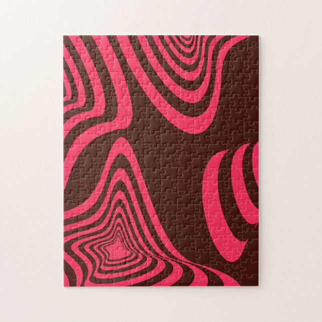 Puzzle Forma geométrica abstracta rosa, óptica, de moda y (Vertical)