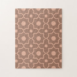 Puzzle Forma geométrica moderna Mocha Mousse Dusty Rosa