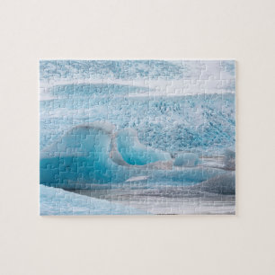 Puzzle Formaciones de hielo glacial azul, horizontal