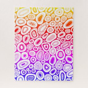 Puzzle Formas de color blobby arte abstracto duro