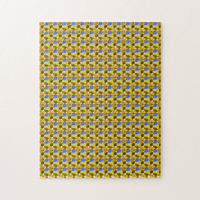 Puzzle Formas de Ilustracion azul amarillo (Vertical)