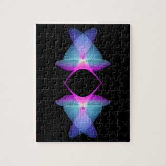 Puzzle formas degradadas en negro| patrón futurista |