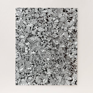 Puzzle Formas Extrañas Dibujo Animado Detallado Difícil