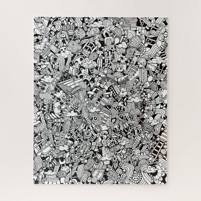Puzzle Formas Extrañas Dibujo Animado Detallado Difícil (Vertical)
