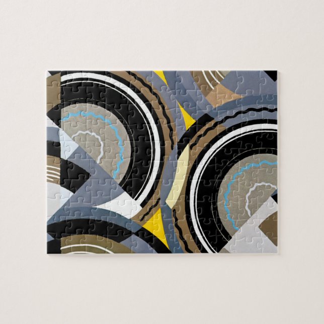 Puzzle Formas geométricas de jazz de pochoir de arte vint (Horizontal)