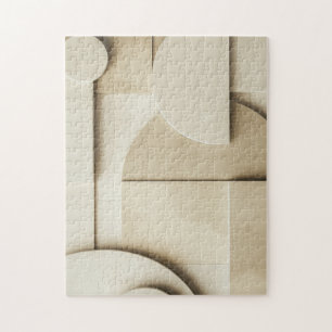 Puzzle Formas geométricas en 3D con espacio de texto