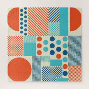 Puzzle Formas geométricas, patrón de arte moderno.