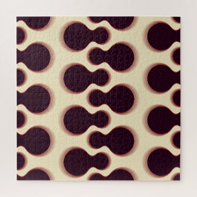 Puzzle Formas globulares espinosas, patrones de tonos mar (Vertical)