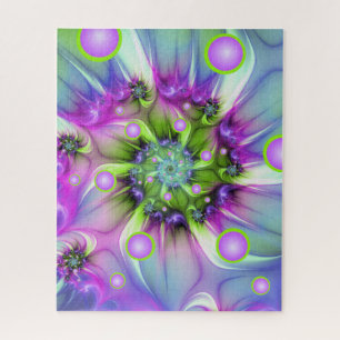 Puzzle Formas redondeadas en espiral coloridas Resumen de