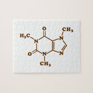 Puzzle Fórmula química molecular del café del cafeína