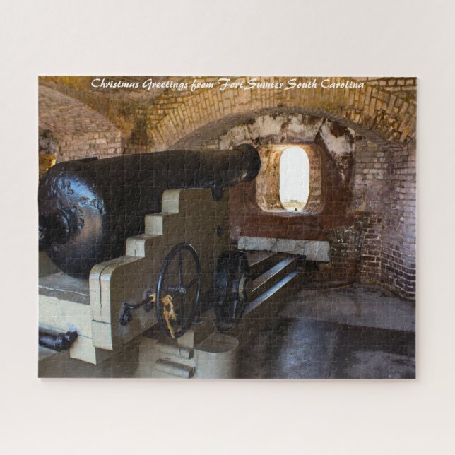 Puzzle Fort Sumter Carolina del Sur. Saludos de Navidad (Horizontal)