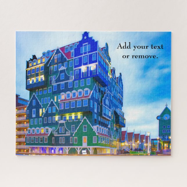 Puzzle Foto: Casas de canal holandesas Amsterdam, Países  (Horizontal)