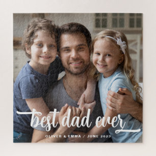 Puzzle Foto con guión del Día del Padre Mejor Papá del Mu
