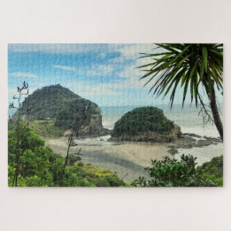Puzzle Foto costera de la playa de Bethells Idyllic