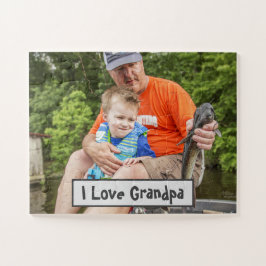 Puzzle Foto de Abuelo Personalizada con Texto Regalo para