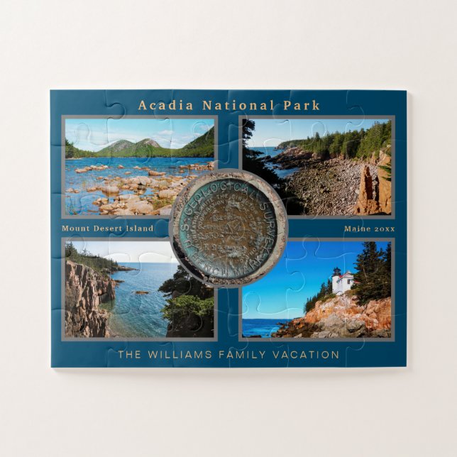 Puzzle Foto de Acadia Cadillac Mountain Marker Personaliz (Horizontal)