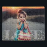 Puzzle Foto de Amor y Esparkles<br><div class="desc">Diseño fotográfico simple y de moda con purga completa. ¿Necesita un color personalizado? Envíanos un mensaje a heartlockedstudio@gmail.com y estaremos encantados de ayudarte.</div>