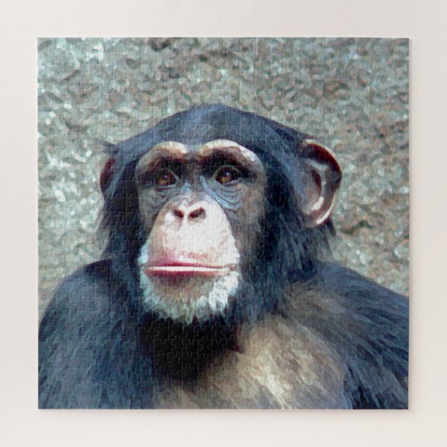 Puzzle Foto de arte de Chimpanzee Wild Animals (Vertical)