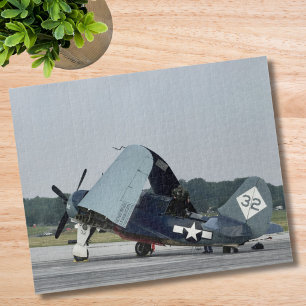 Puzzle Foto de avión vintage cumpleaños piloto papá aviac