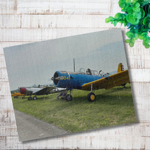 Puzzle Foto de avión vintage cumpleaños piloto papá aviac
