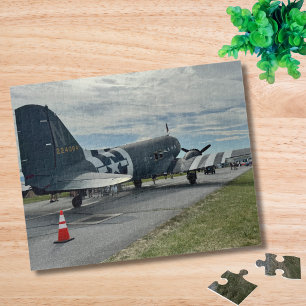 Puzzle Foto de avión vintage cumpleaños piloto papá aviac