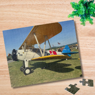Puzzle Foto de avión vintage cumpleaños piloto papá aviac