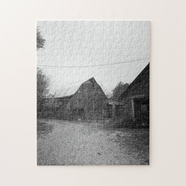 Puzzle Foto de Black & White Barn (Vertical)