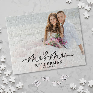 Puzzle Foto de boda de pareja personalizada