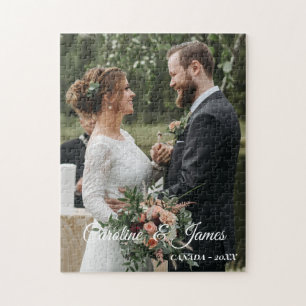 Puzzle Foto de boda moderna simple