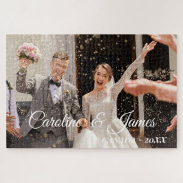 Puzzle Foto de boda moderna simple