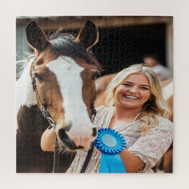 Puzzle Foto de caballo de exposición de ganado personaliz (Vertical)