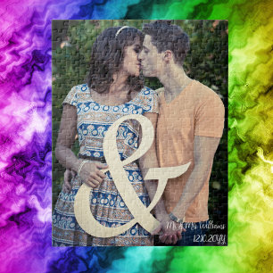 Puzzle Foto de compromiso de pareja, regalo personalizado