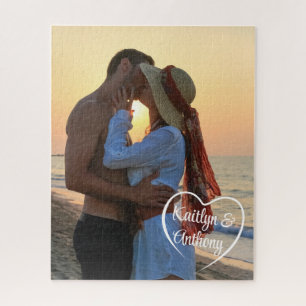 Puzzle Foto de Couple Love Heart Personalizada