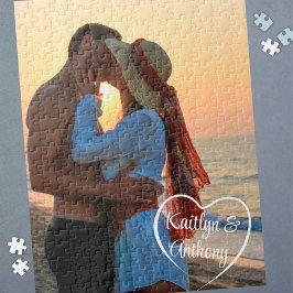 Puzzle Foto de Couple Love Heart Personalizada
