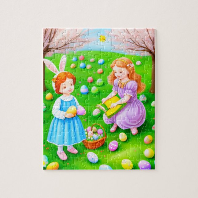 Puzzle Foto de época de cosecha de huevos de Pascua (Vertical)