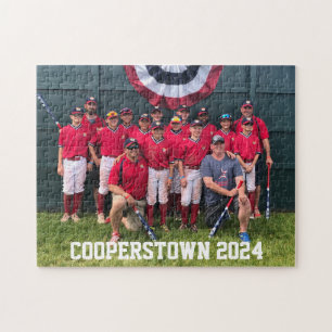 Puzzle Foto de equipo de béisbol de Cooperstown Año Perso
