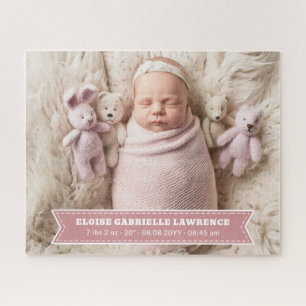 Puzzle Foto de estadísticas de nacimiento de bebé niña en