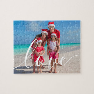Puzzle Foto de familia con letra script